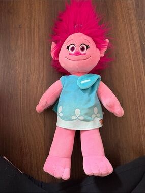 DreamWorks Poppy Plush Doll - Hot Pink Body with Blue Dress